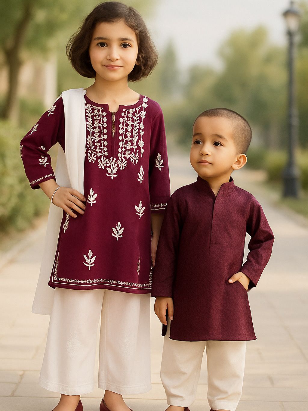 Khushnuma Chicken Kurta set with Dupatta