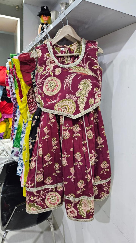 Gulnaar Lenhga Set (Maroon lenhhga)