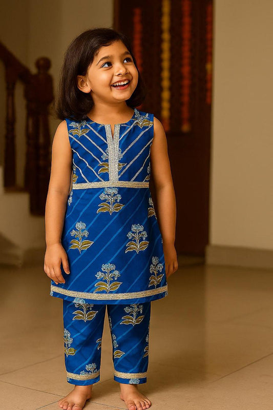 Mahnoor Kurta Set (Blue Kurta Pant Set)